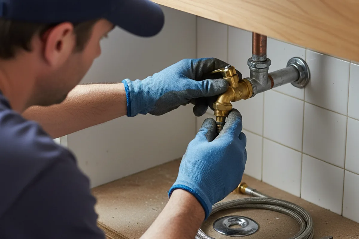 Shutoff valve and fitting work during Faucet and Fixture Repair in Alton